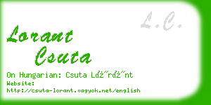 lorant csuta business card